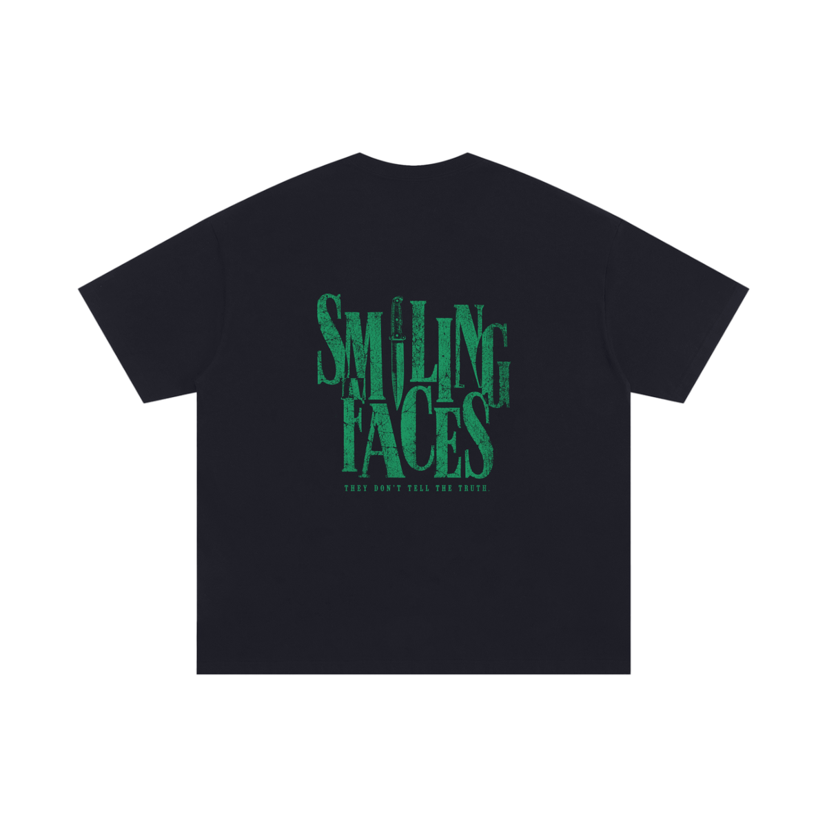 NOIR CARTEL FRENEMIES — Smiling Faces SF-08 250 GSM Oversized Tee — Black