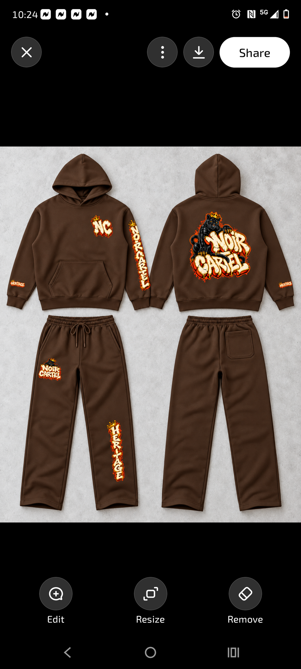 NOIR CARTEL Heritage Throw-Up Hoodie + Jogger Set