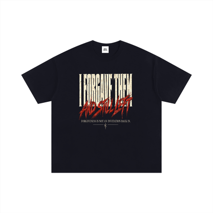 NOIR CARTEL UNSAID — I Forgave Them Oversized Cotton Tee — Black
