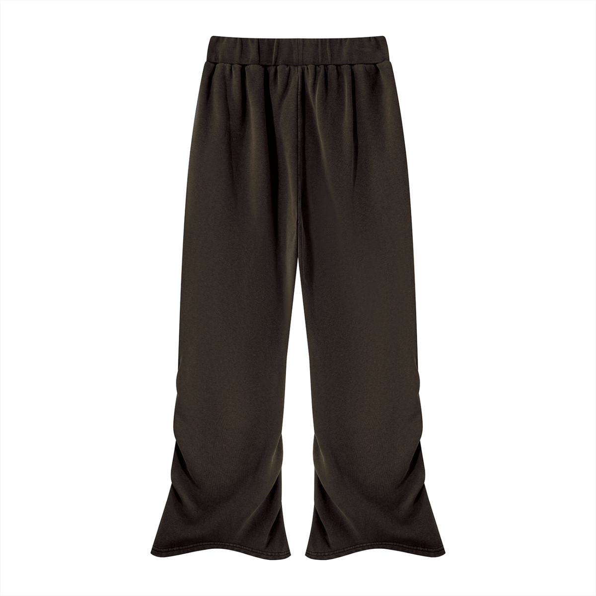 NOIR CARTEL SYNDICATE — House Rules Women’s Ruched Flare Sweatpants — Black