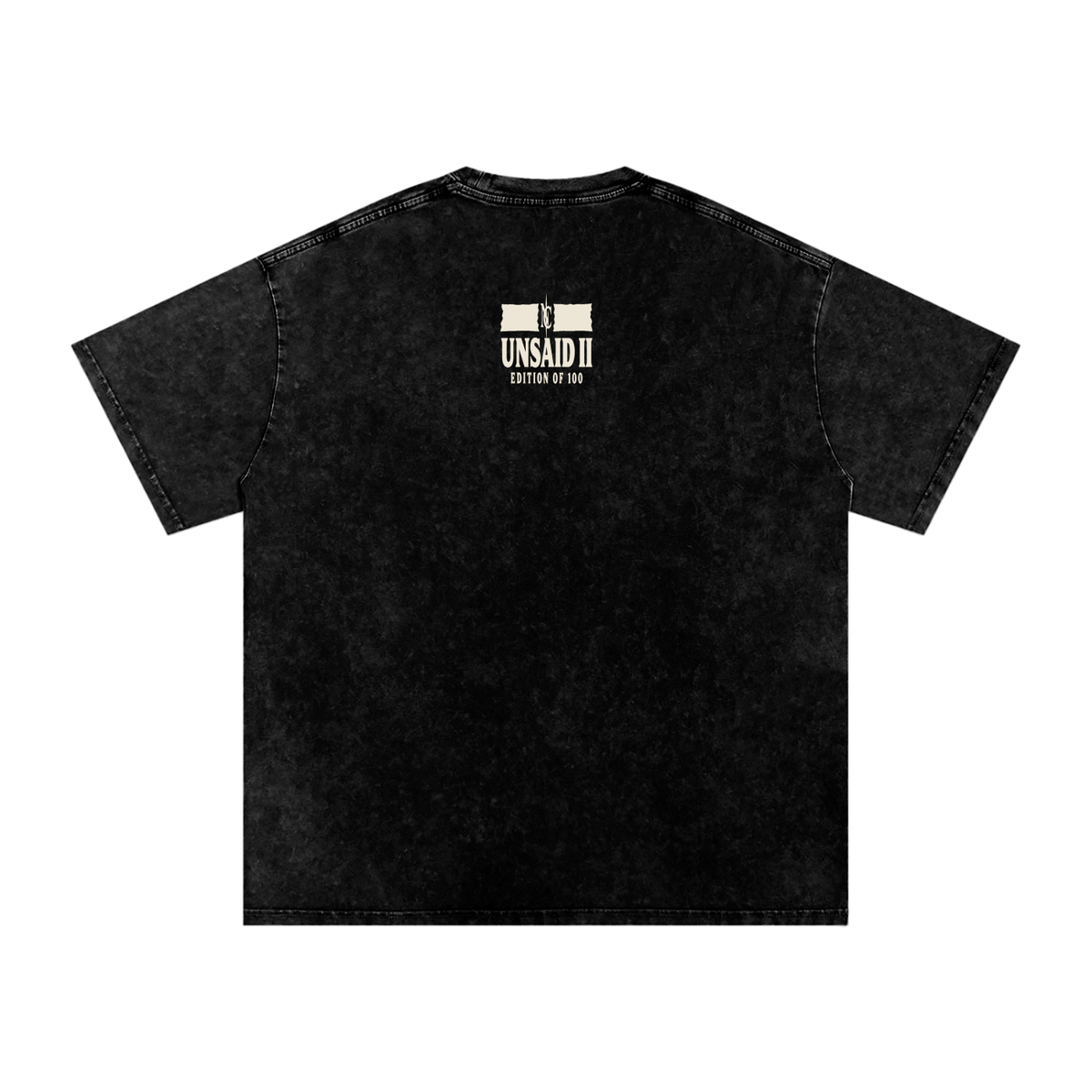 NOIR CARTEL UNSAID — The Strong One Snow Washed Oversized Cotton Tee — Black
