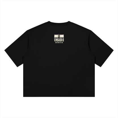 NOIR CARTEL UNSAID II — The Strong One 420 GSM Boxy Tee — Black