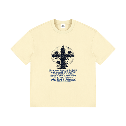 NOIR CARTEL OVERGROWTH — Rose Gospel — Blue Drop-Shoulder Tee