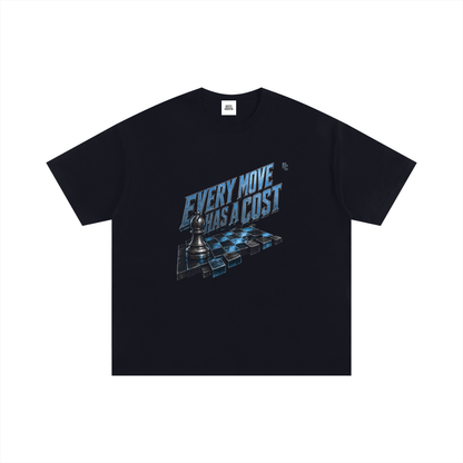 NOIR CARTEL UNSAID — Every Move Has a Cost Oversized Cotton Tee — Black