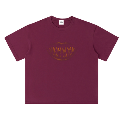 NOIR CARTEL FRENEMIES — Smiling Faces — Orange Heavyweight Drop Shoulder Cotton Tee