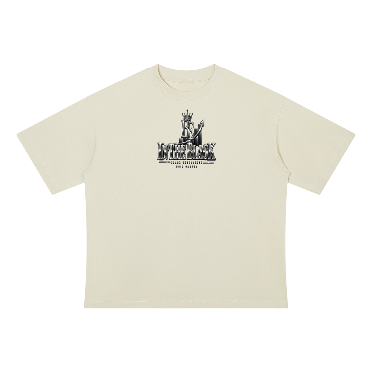 NOIR CARTEL BLOCKNOMICS — In the Black Drop Shoulder Cotton Tee — Mild Apricot