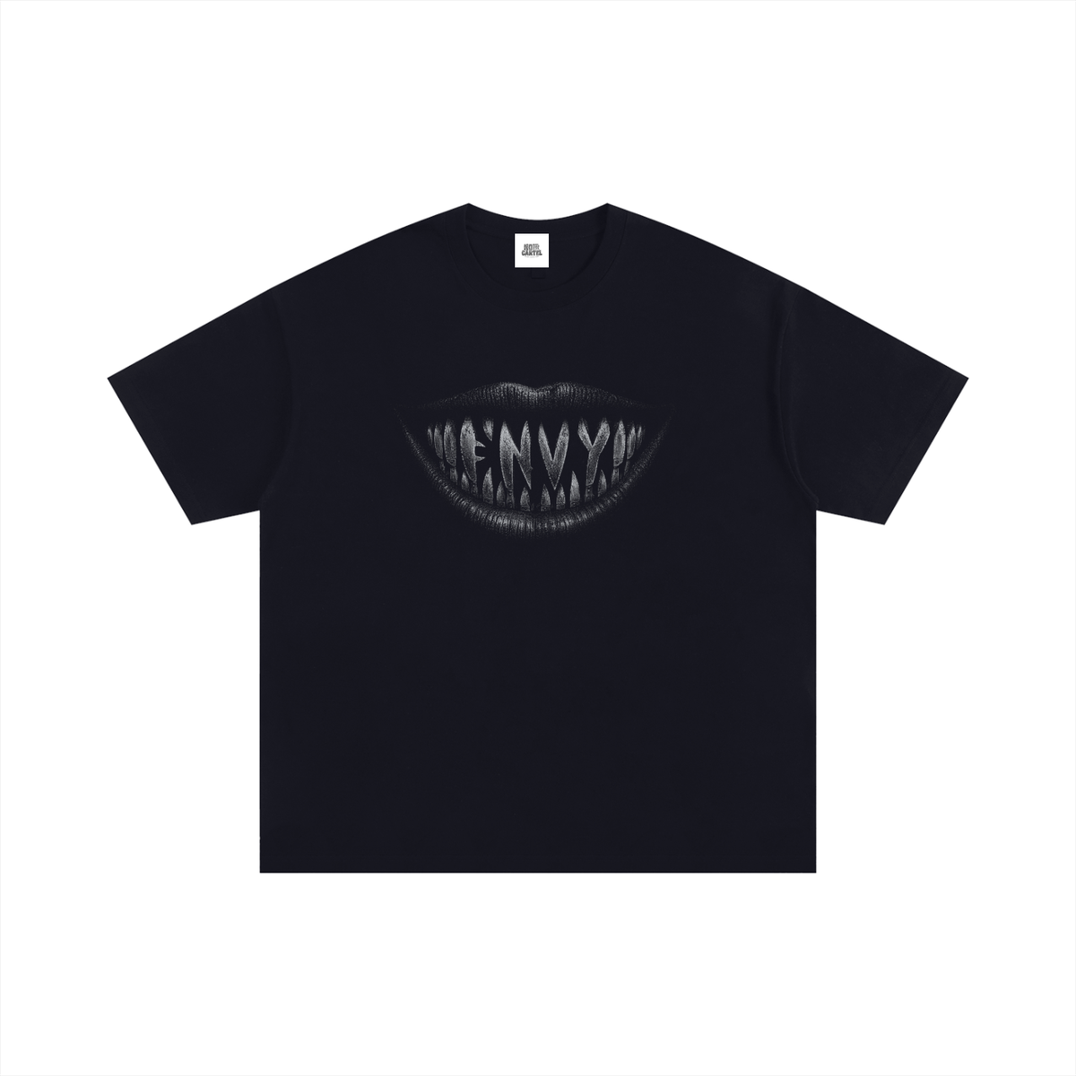 NOIR CARTEL FRENEMIES — Smiling Faces SF-02 250 GSM Oversized Tee — Black