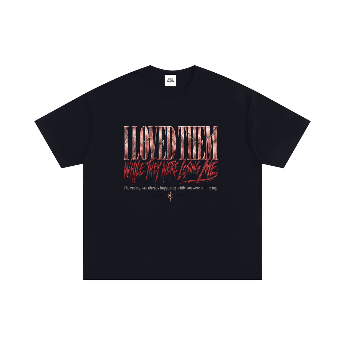 NOIR CARTEL UNSAID — Loved Them Anyway Oversized Cotton Tee — Black