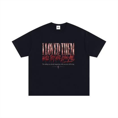 NOIR CARTEL UNSAID — Loved Them Anyway Oversized Cotton Tee — Black