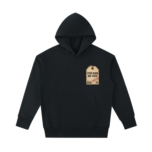 NOIR CARTEL Blocknomics Paid In Full 530 GSM Hoodie — Black
