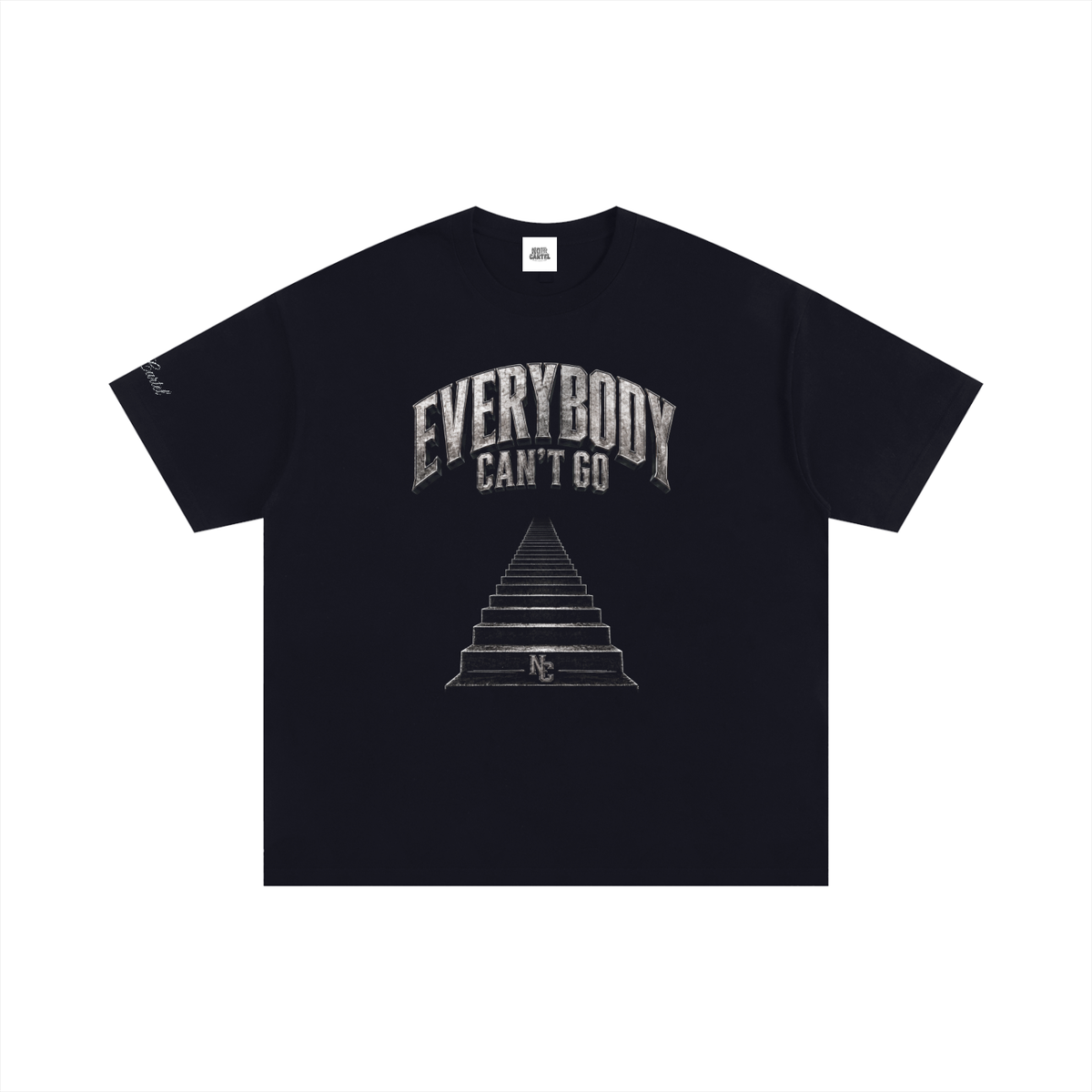NOIR CARTEL UNSAID — Everybody Can't Go Oversized Cotton Tee — Black