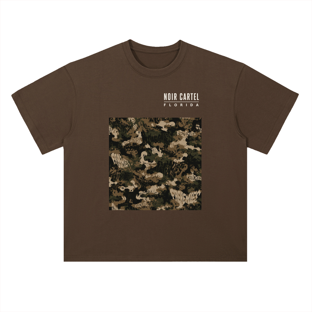 NOIR CARTEL FRENEMIES — Worldwide Camo Heavyweight Drop Shoulder Cotton Tee