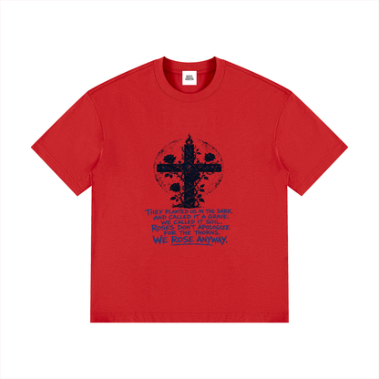 NOIR CARTEL OVERGROWTH — Rose Gospel — Blue Drop-Shoulder Tee
