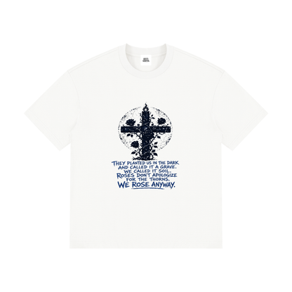 NOIR CARTEL OVERGROWTH — Rose Gospel — Blue Drop-Shoulder Tee