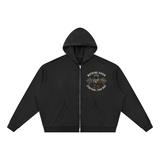 NOIR CARTEL Vault Vintage-Wash Hoodie — Black