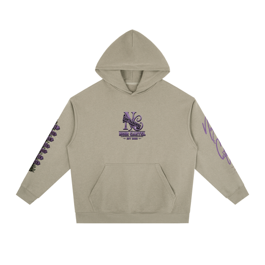 NOIR CARTEL CONTRABAND — Cartel Status 380 GSM Heavyweight Hoodie — Light Gray