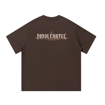 NOIR CARTEL UNSAID — Scars Still Shine Oversized Tee — Coffee