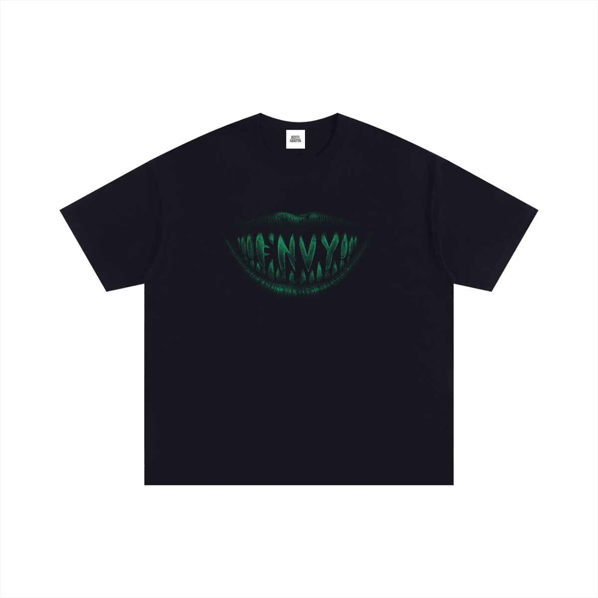 NOIR CARTEL FRENEMIES — Smiling Faces SF-08 250 GSM Oversized Tee — Black
