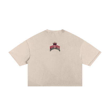 NOIR CARTEL MADE MEN — Blood Oath — Wine Frayed Boxy Tee