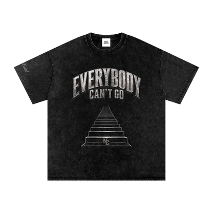 NOIR CARTEL UNSAID — Everybody Can't Go Snow Washed Oversized Cotton Tee — Black
