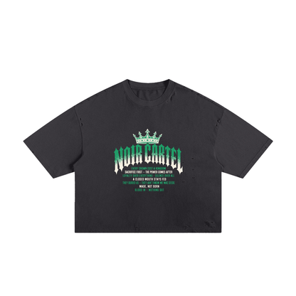 NOIR CARTEL MADE MEN — Blood Oath — Mint Frayed Boxy Tee