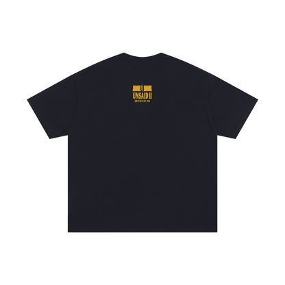 NOIR CARTEL UNSAID — The Weight I Carry Oversized Cotton Tee — Black