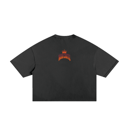 NOIR CARTEL MADE MEN — Blood Oath — Orange Frayed Boxy Tee