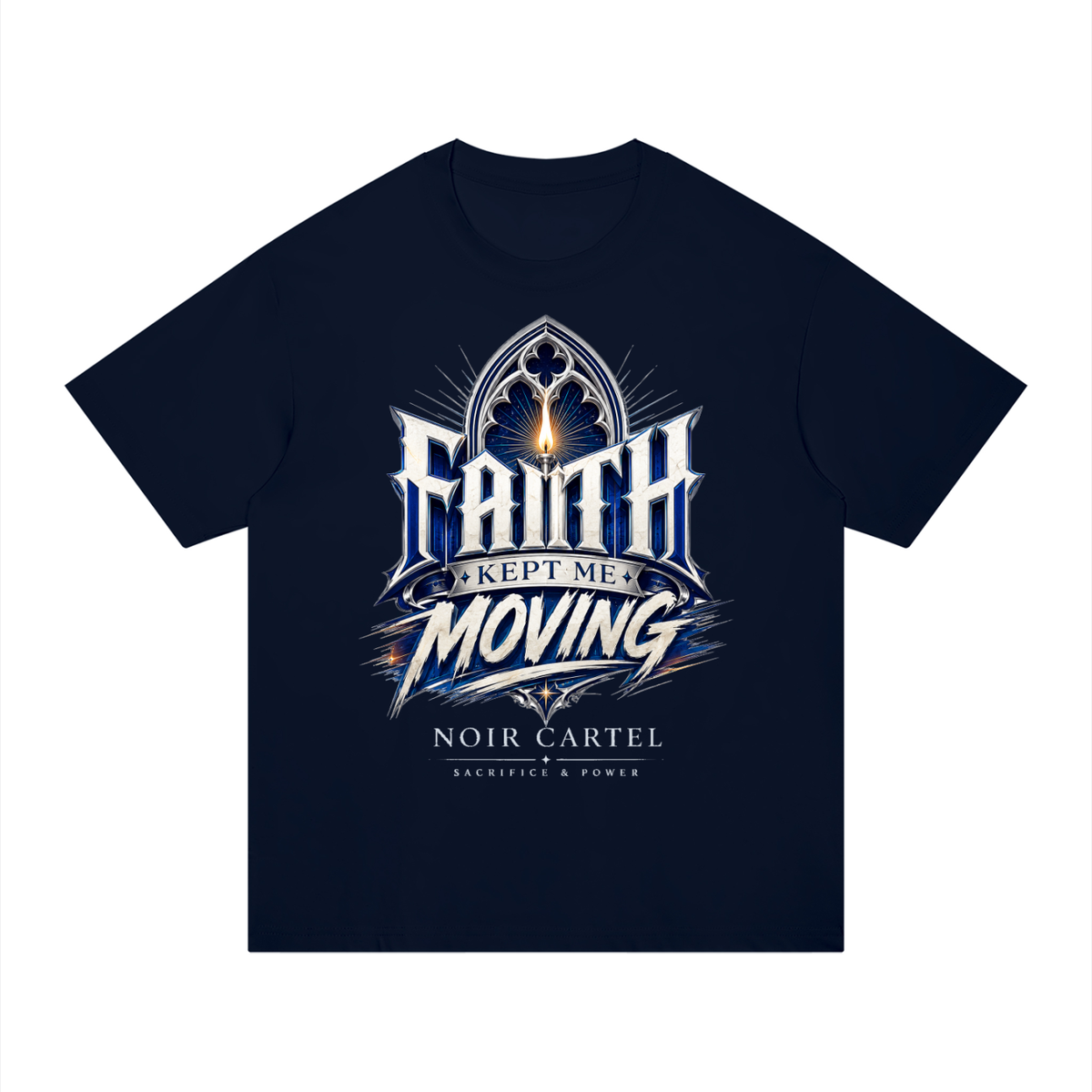 NOIR CARTEL UNSAID — Faith Kept Me Moving Regular Fit Cotton Tee