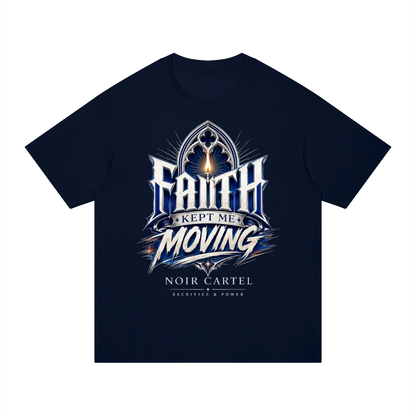 NOIR CARTEL UNSAID — Faith Kept Me Moving Regular Fit Cotton Tee