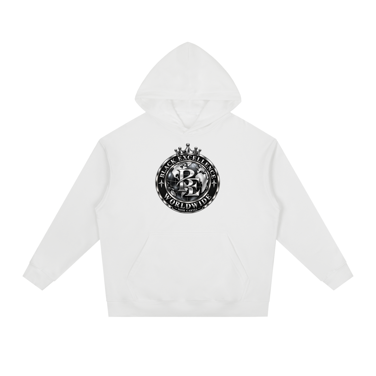 NOIR CARTEL Black Excellence Worldwide white hoodie