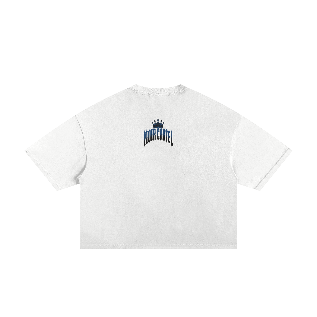 NOIR CARTEL MADE MEN — Blood Oath — Navy Frayed Boxy Tee