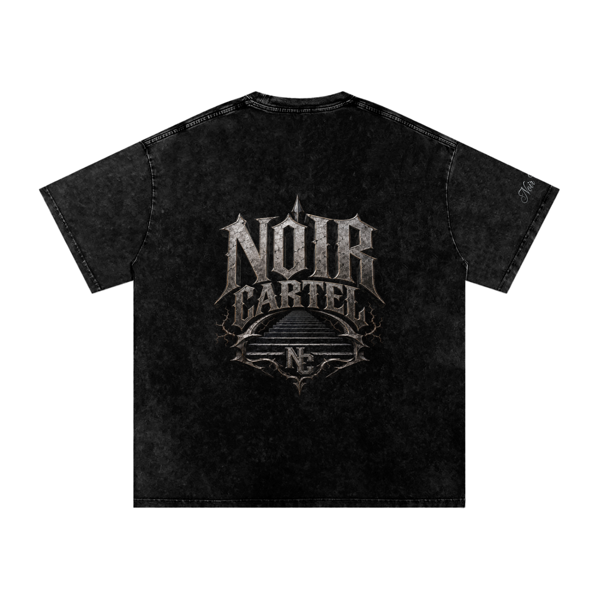 NOIR CARTEL UNSAID — Everybody Can't Go Snow Washed Oversized Cotton Tee — Black