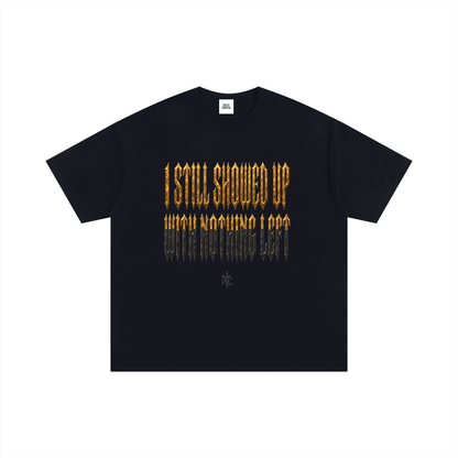 NOIR CARTEL UNSAID — I Still Showed Up Oversized Cotton Tee — Black