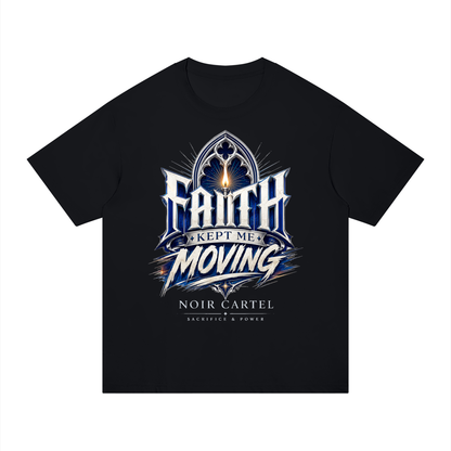 NOIR CARTEL UNSAID — Faith Kept Me Moving Regular Fit Cotton Tee