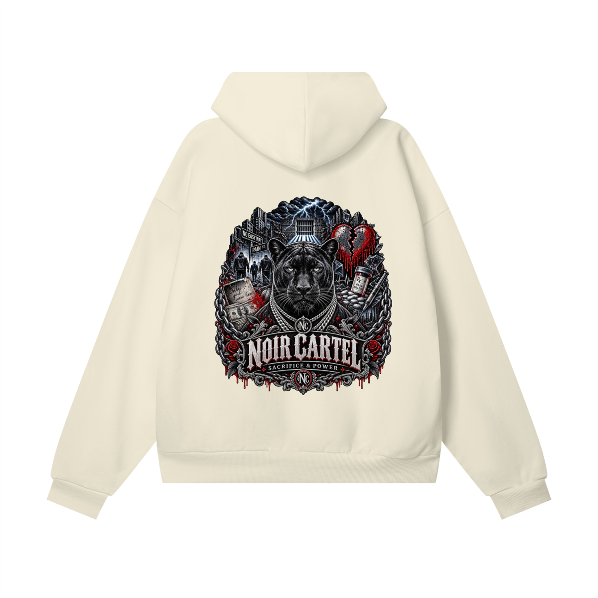 NOIR CARTEL UNSAID — I Survived Heavyweight Hidden Pocket Fleece Hoodie