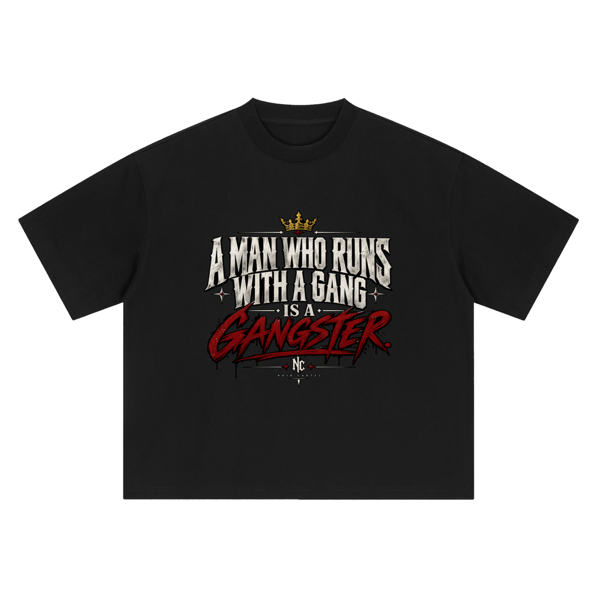 NOIR CARTEL “Walks Alone” Heavyweight Oversized Tee — ALONE IS POWER