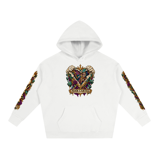 NOIR CARTEL UNSAID — Trust Issues Fleeced Hoodie — White