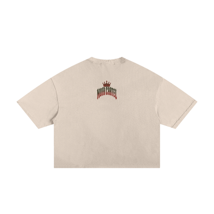 NOIR CARTEL MADE MEN — Blood Oath — Red & Green Frayed Boxy Tee