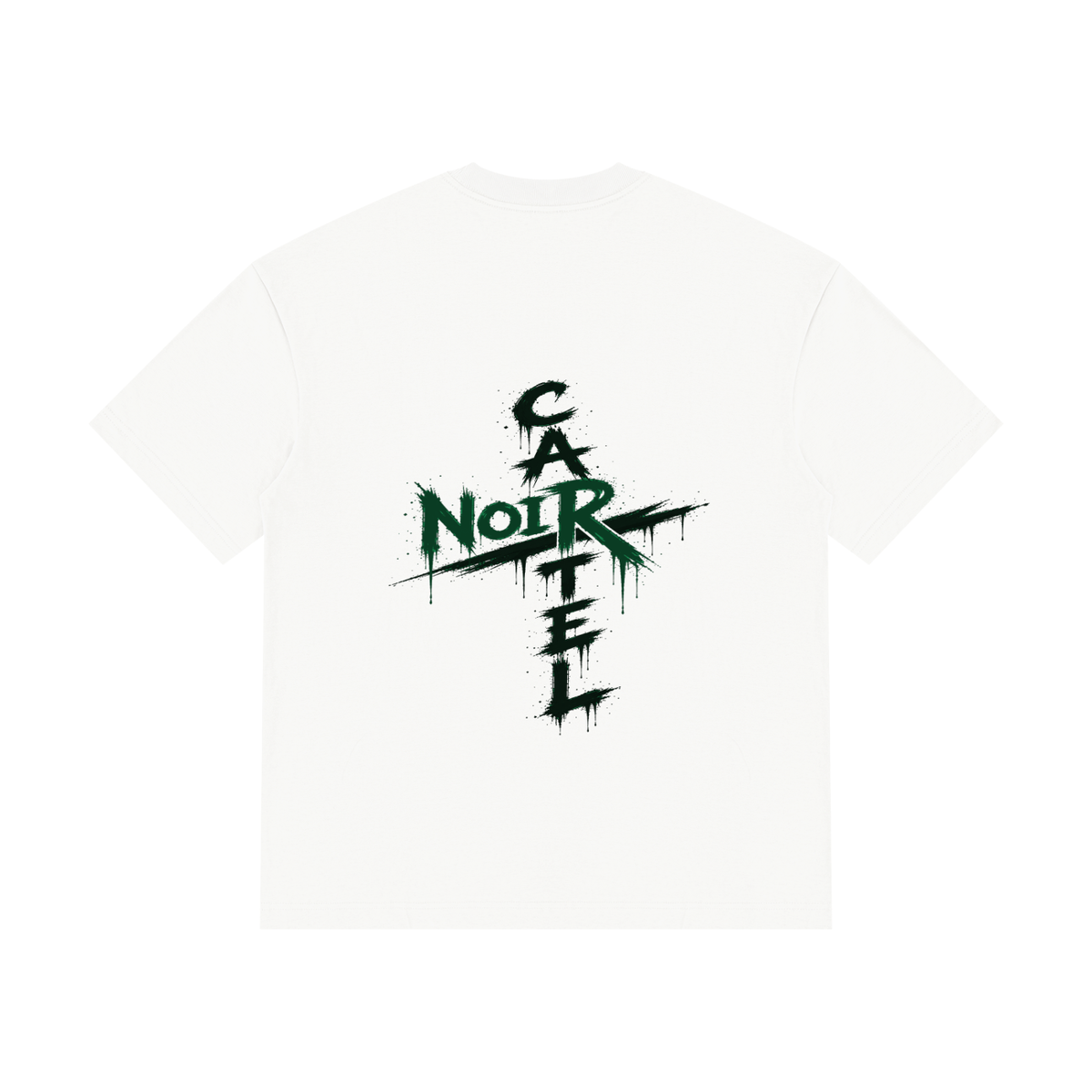 NOIR CARTEL OVERGROWTH — Rose Gospel — Green Drop Shoulder Cotton Tee
