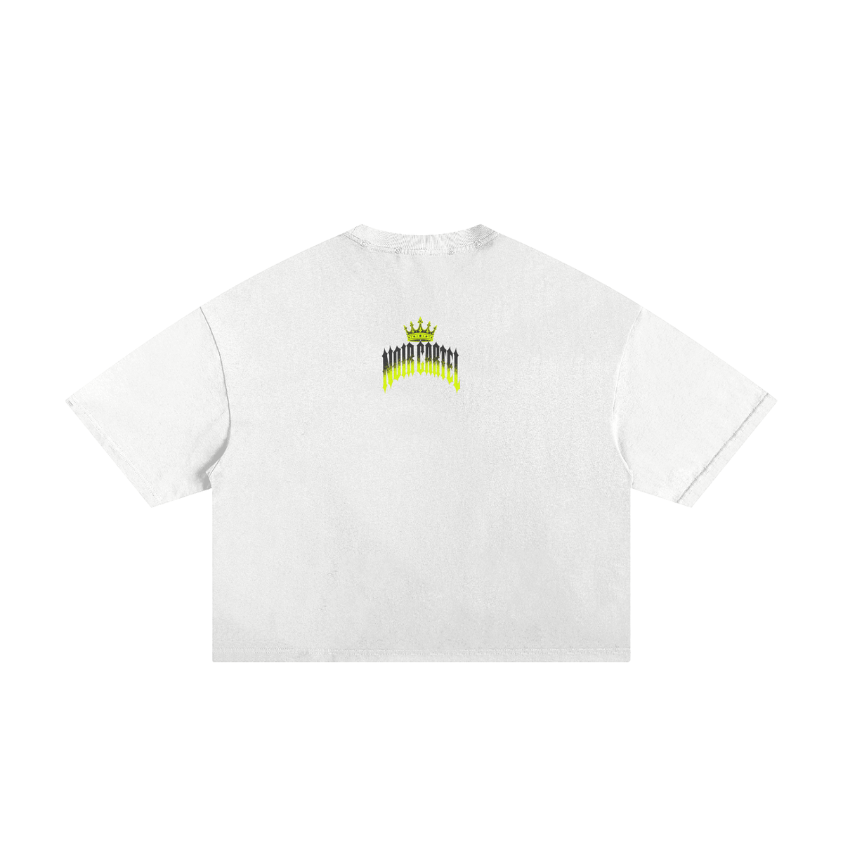 NOIR CARTEL MADE MEN — Blood Oath — Neon Lime Frayed Boxy Tee