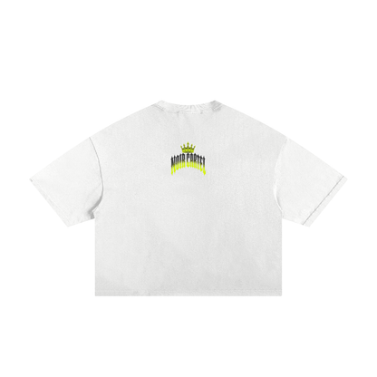 NOIR CARTEL MADE MEN — Blood Oath — Neon Lime Frayed Boxy Tee