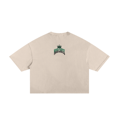 NOIR CARTEL MADE MEN — Blood Oath — Green Frayed Boxy Tee
