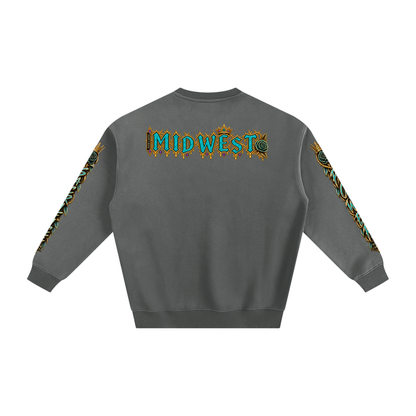 NOIR CARTEL HOOD DIVISION — Wild Hood — Midwest Fleeced Sweatshirt — Gray