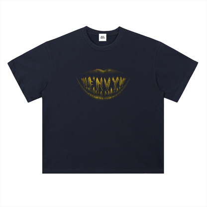 NOIR CARTEL FRENEMIES — Smiling Faces — Gold Heavyweight Drop Shoulder Cotton Tee
