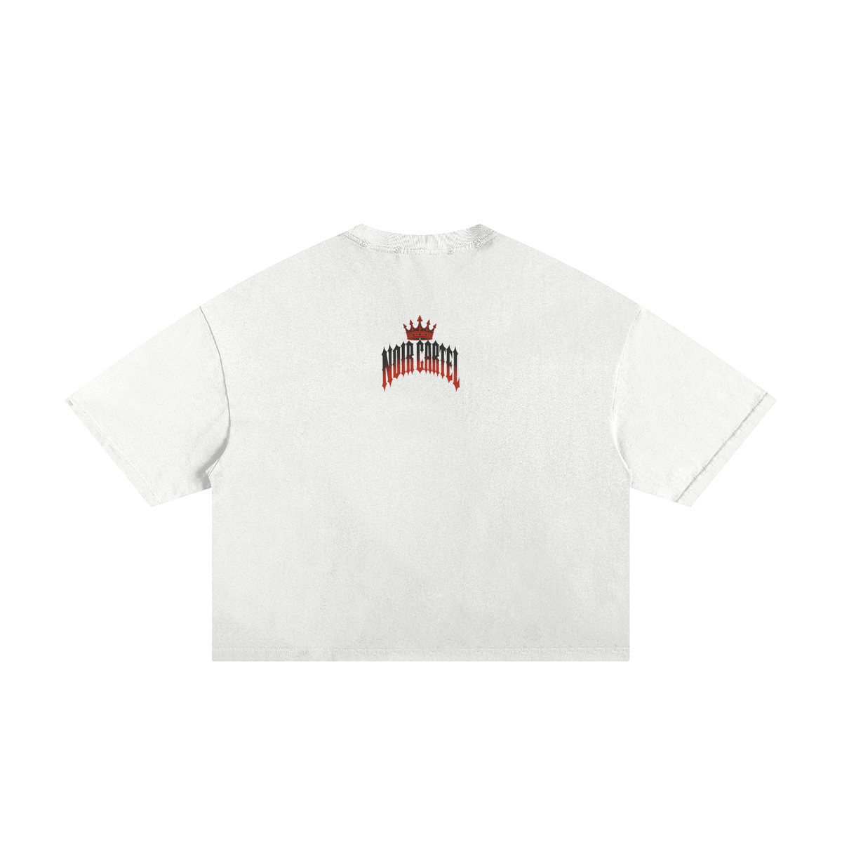 NOIR CARTEL MADE MEN — Blood Oath — Red & Bone Frayed Boxy Tee