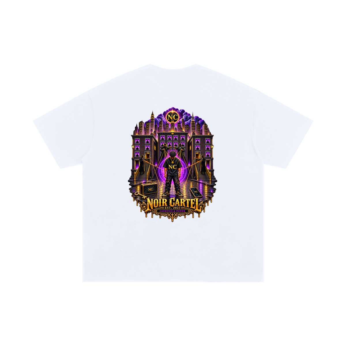 NOIR CARTEL UNSAID — Showing Up Oversized Cotton Tee — White
