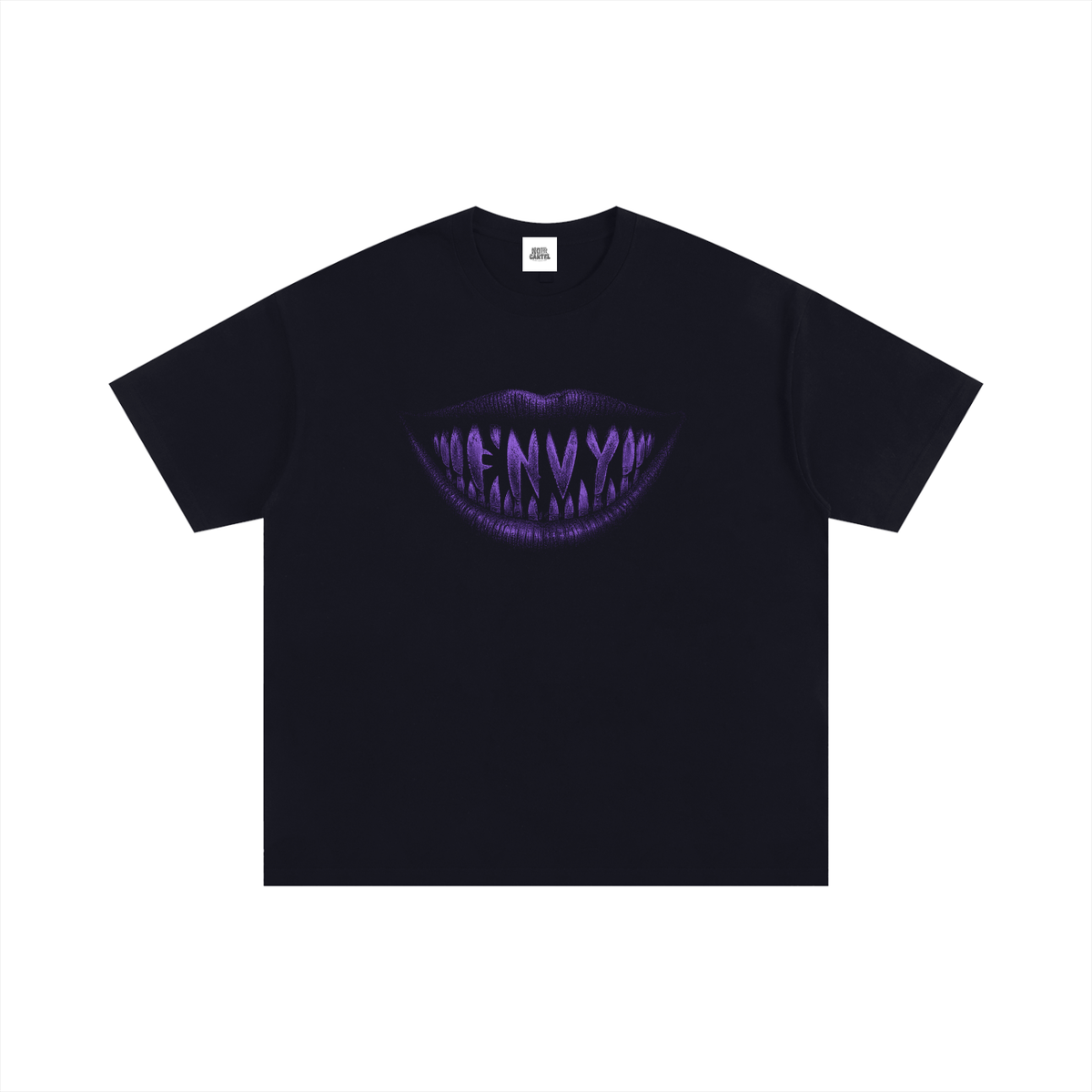NOIR CARTEL FRENEMIES — Smiling Faces SF-05 250 GSM Oversized Tee — Black