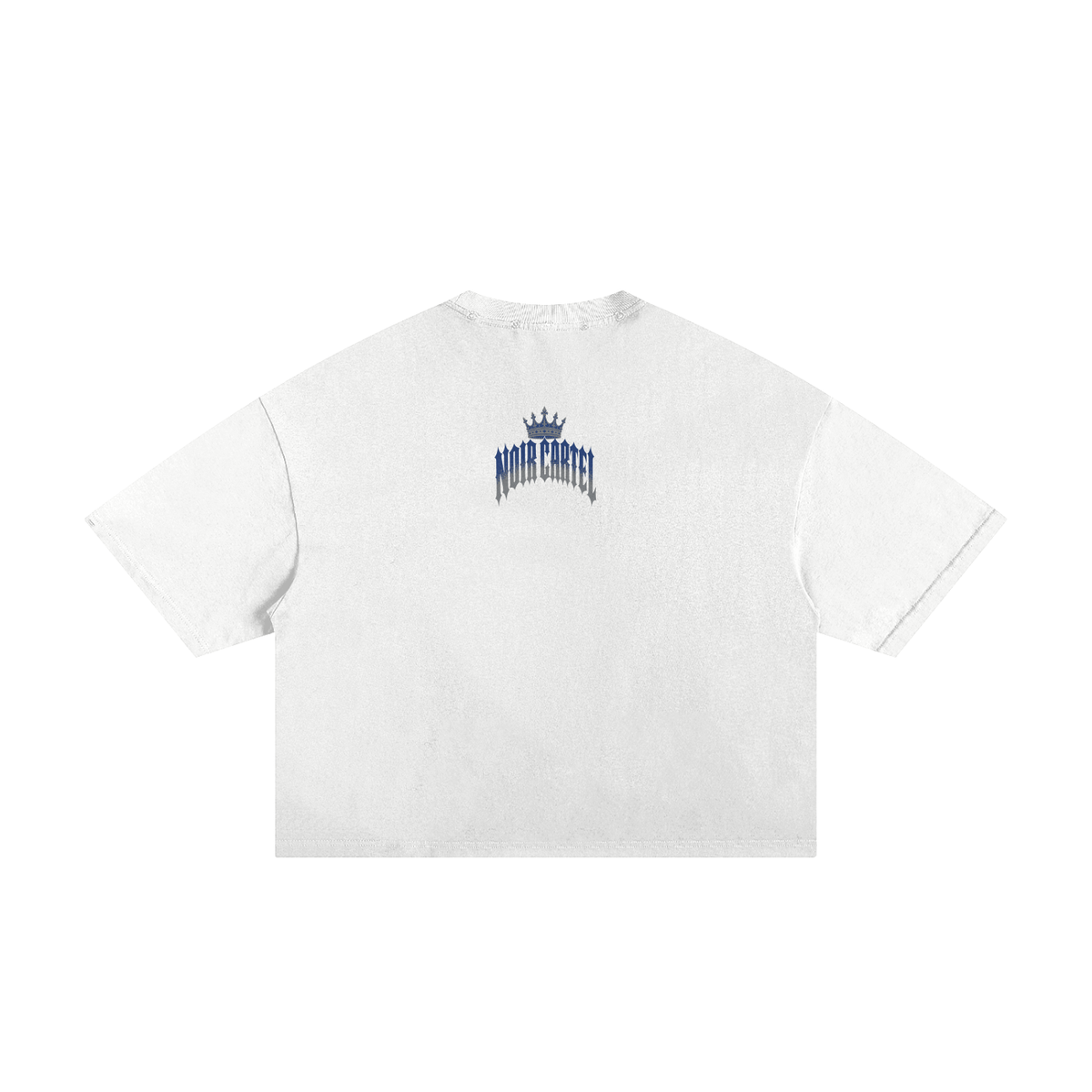 NOIR CARTEL MADE MEN — Blood Oath — Blue Frayed Boxy Tee
