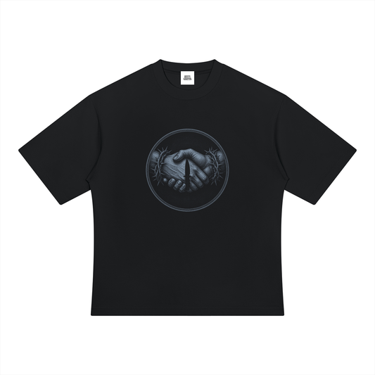 NOIR CARTEL FRENEMIES Handshake 300 GSM Heavyweight Tee — Black
