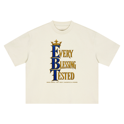 NOIR CARTEL UNSAID — Every Blessing Tested Boxy Oversized Tee — Mild Apricot
